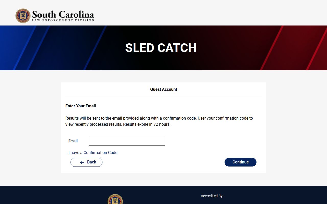 South Carolina SLED CATCH guest report retrieval