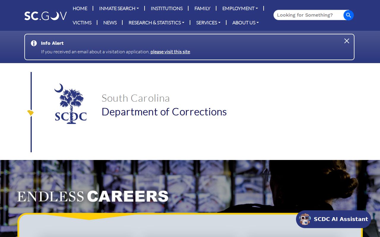 South Carolina Department of Corrections criminal custody resources