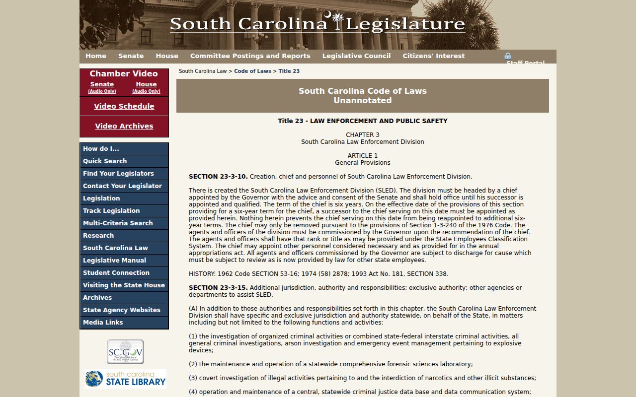 South Carolina sex offender registry statute and lawful use rules